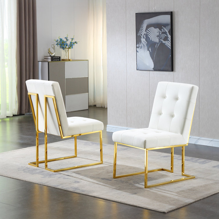 Wayfair white chairs online dining